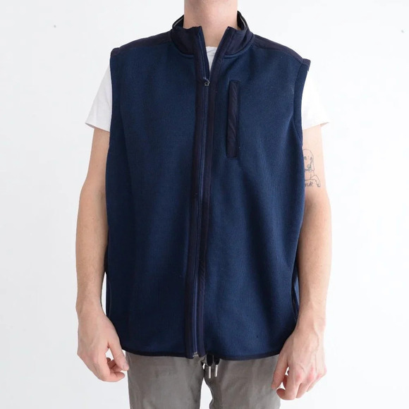 Vineyard Vines Navy Zip Up 100% Cotton Vest  Size XXL - Picture 2 of 11
